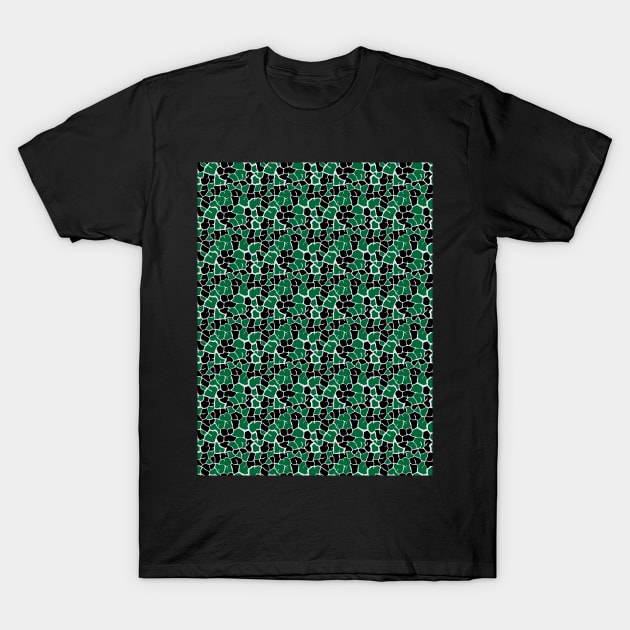 Elephant Print Skin Pattern Green Black T-Shirt by Design_Lawrence